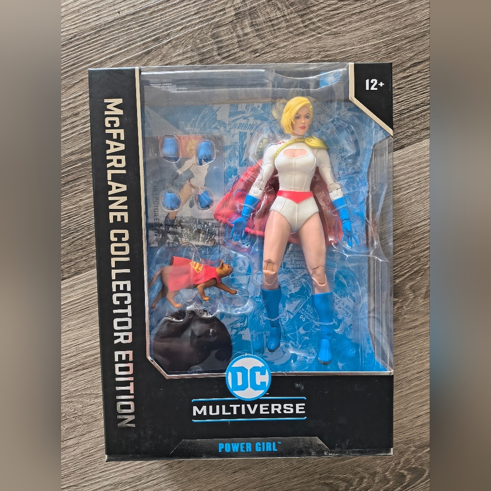 Power Girl Action Figure with Red Cape